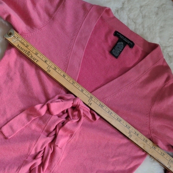 𝅺banana REPUBLIC silk cashmere lace up knit sweater pink xs - Picture 5 of 7